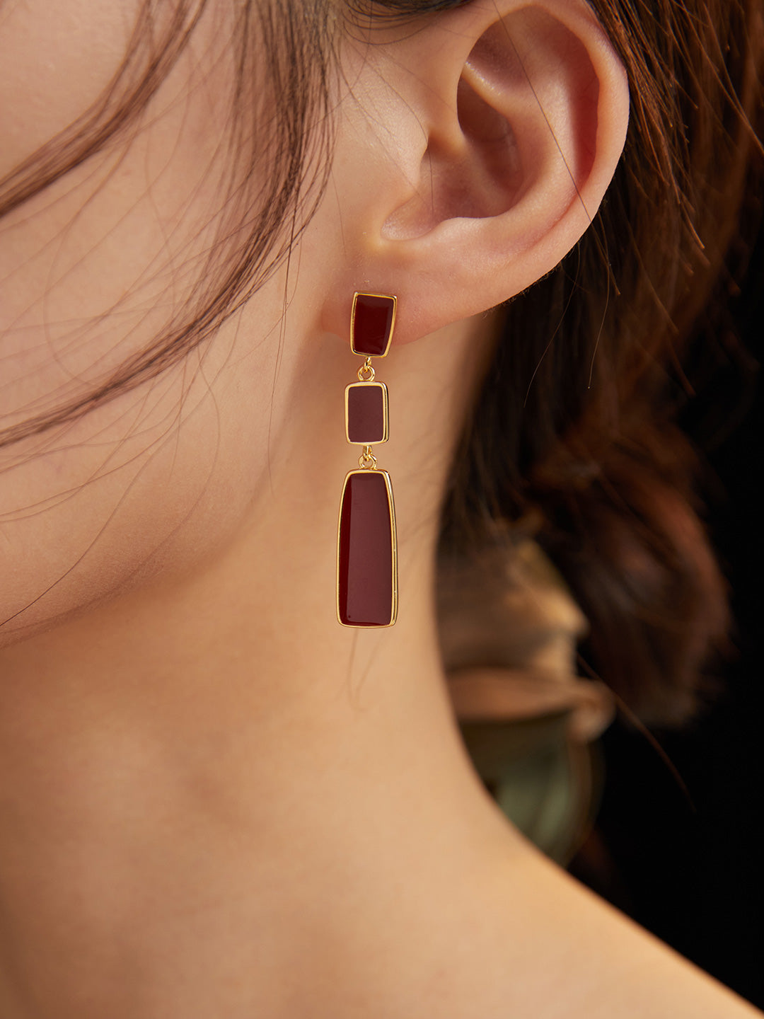 Exotic Chinese Enamel Earrings — 18K Gold Vermeil | SENLORE