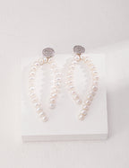 Long Pearl Drop Earrings — Sterling Silver, 18K Gold Vermeil, natural freshwater pearl | SENLORE