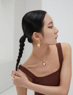 Mirror Heart Earrings — Sterling Silver, 18K Gold Vermeil | SENLORE