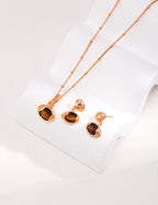 Natural Tiger's Eye Earrings — 18K Gold Vermeil, tiger's eye | SENLORE