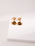 Natural Tiger's Eye Earrings — 18K Gold Vermeil, tiger's eye | SENLORE