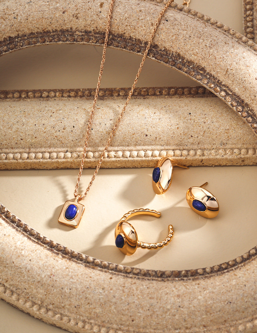 Mirror Lapis Lazuli Earrings — Sterling Silver, 18K Gold Vermeil, lapis lazuli | SENLORE