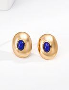 Mirror Lapis Lazuli Earrings — Sterling Silver, 18K Gold Vermeil, lapis lazuli | SENLORE