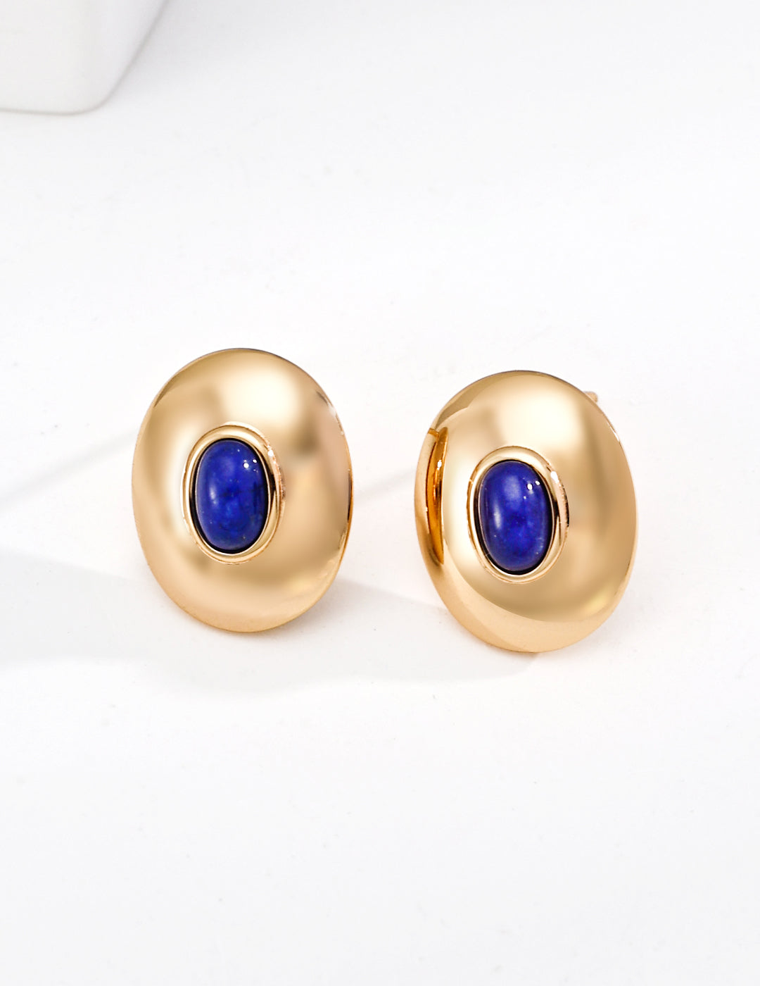 Mirror Lapis Lazuli Earrings — Sterling Silver, 18K Gold Vermeil, lapis lazuli | SENLORE