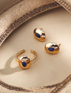 Mirror Lapis Lazuli Earrings — Sterling Silver, 18K Gold Vermeil, lapis lazuli | SENLORE