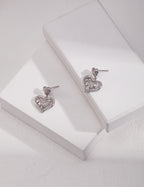 SENLORE Sterling Silver Heart Earrings – Lifestyle Shot