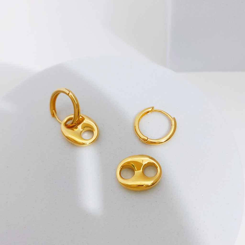 H-Silhouette Drop Earrings — Sterling Silver & 18K Gold Vermeil | SENLORE