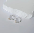 Versatile Pearl Hoop Earrings — Pearl & Sterling Silver | SENLORE