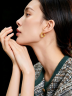 Flared Hem 18K Gold Vermeil Earrings