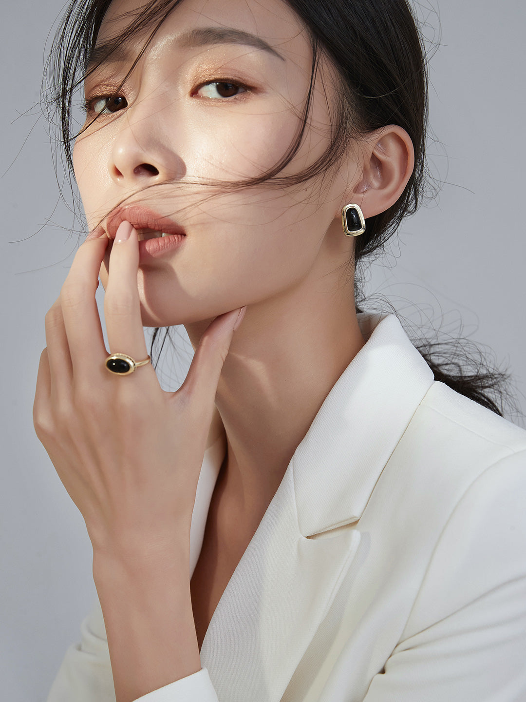 Agate Oval Ring — 18K Gold Vermeil, agate | SENLORE