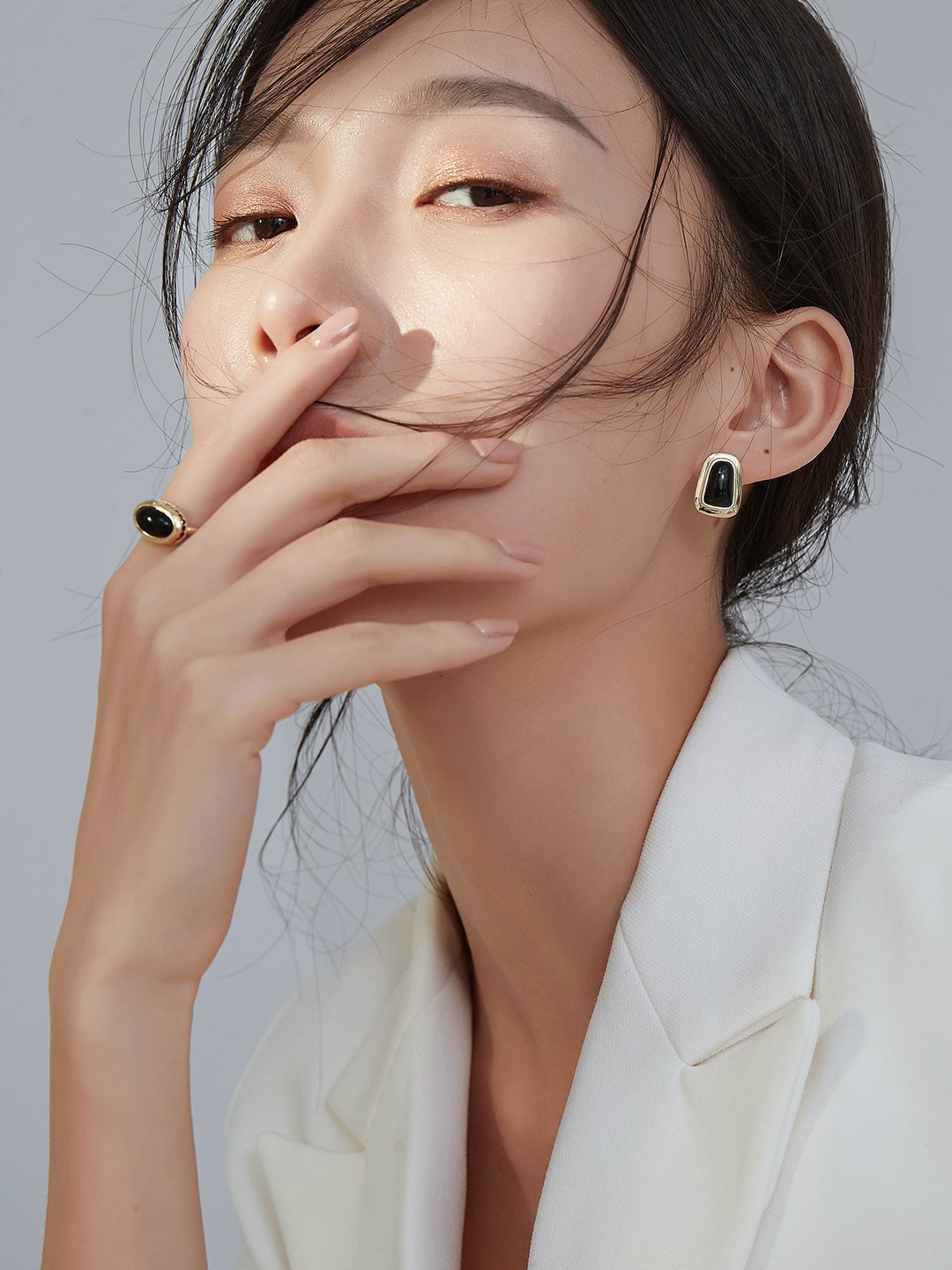 Agate Oval Ring — 18K Gold Vermeil, agate | SENLORE