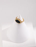 Agate Oval Ring — 18K Gold Vermeil, agate | SENLORE