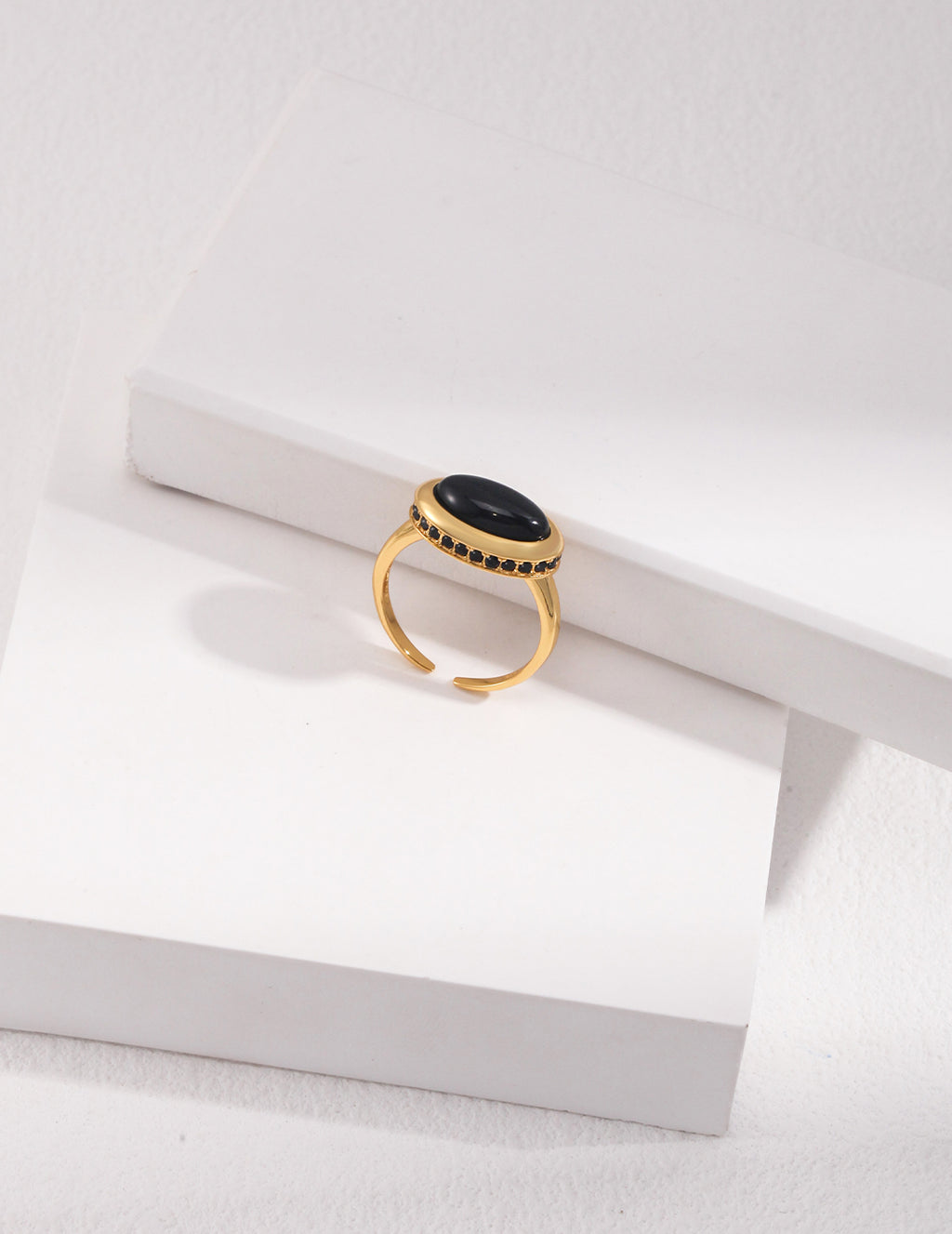 Agate Oval Ring — 18K Gold Vermeil, agate | SENLORE