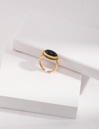 Agate Oval Ring — 18K Gold Vermeil, agate | SENLORE