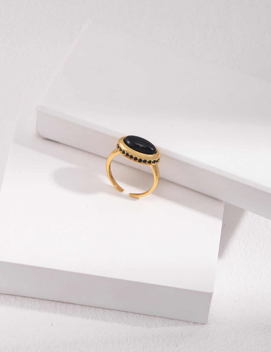 Agate Oval Ring — 18K Gold Vermeil, agate | SENLORE