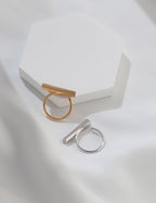 Geometric Ring — Sterling Silver, 18K Gold Vermeil | SENLORE