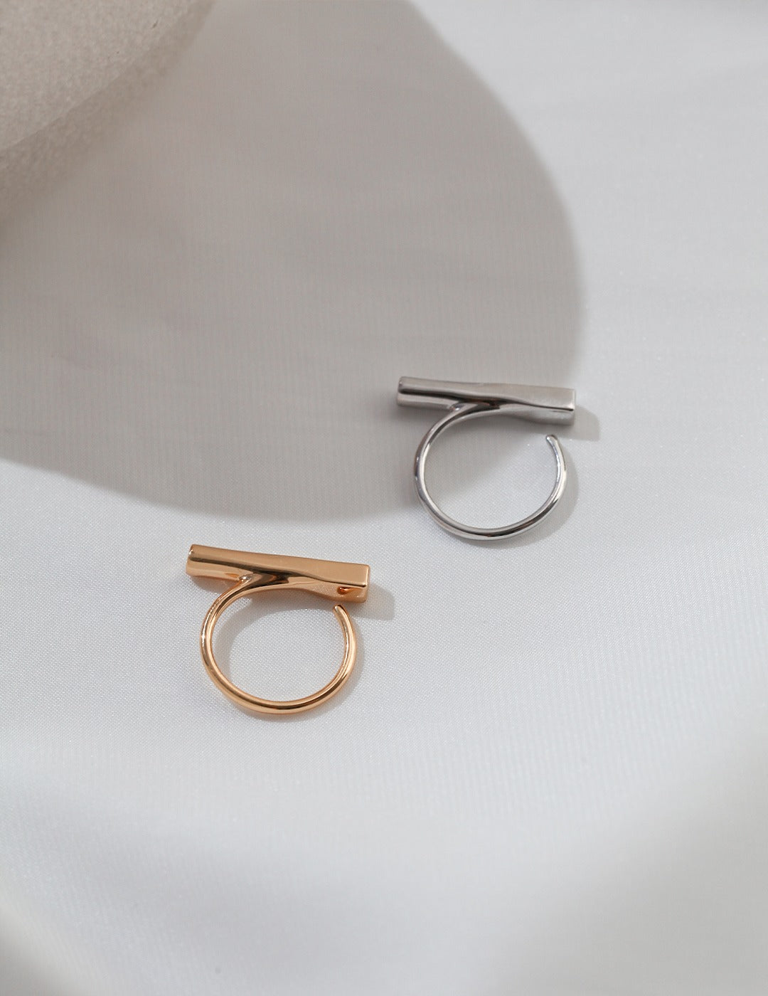 Geometric Ring — Sterling Silver, 18K Gold Vermeil | SENLORE