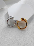 Asymmetric Lava-Texture Ring — 18K Gold Vermeil & Sterling Silver | SENLORE