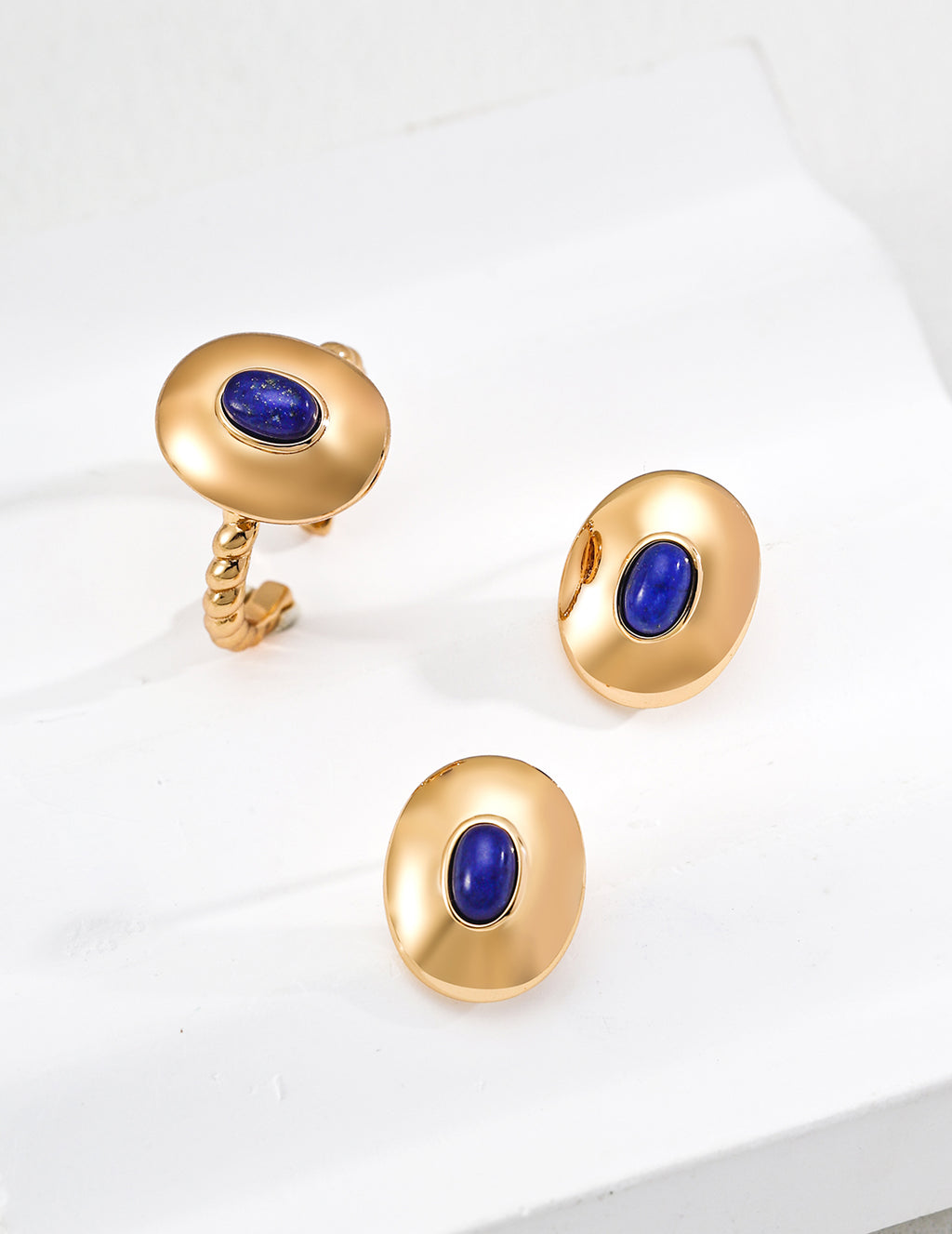 Twist Lapis Lazuli Ring — Sterling Silver, 18K Gold Vermeil, lapis lazuli | SENLORE