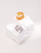 Openwork Iris Zircon Ring — Sterling Silver, 18K Gold Vermeil, cubic zirconia | SENLORE
