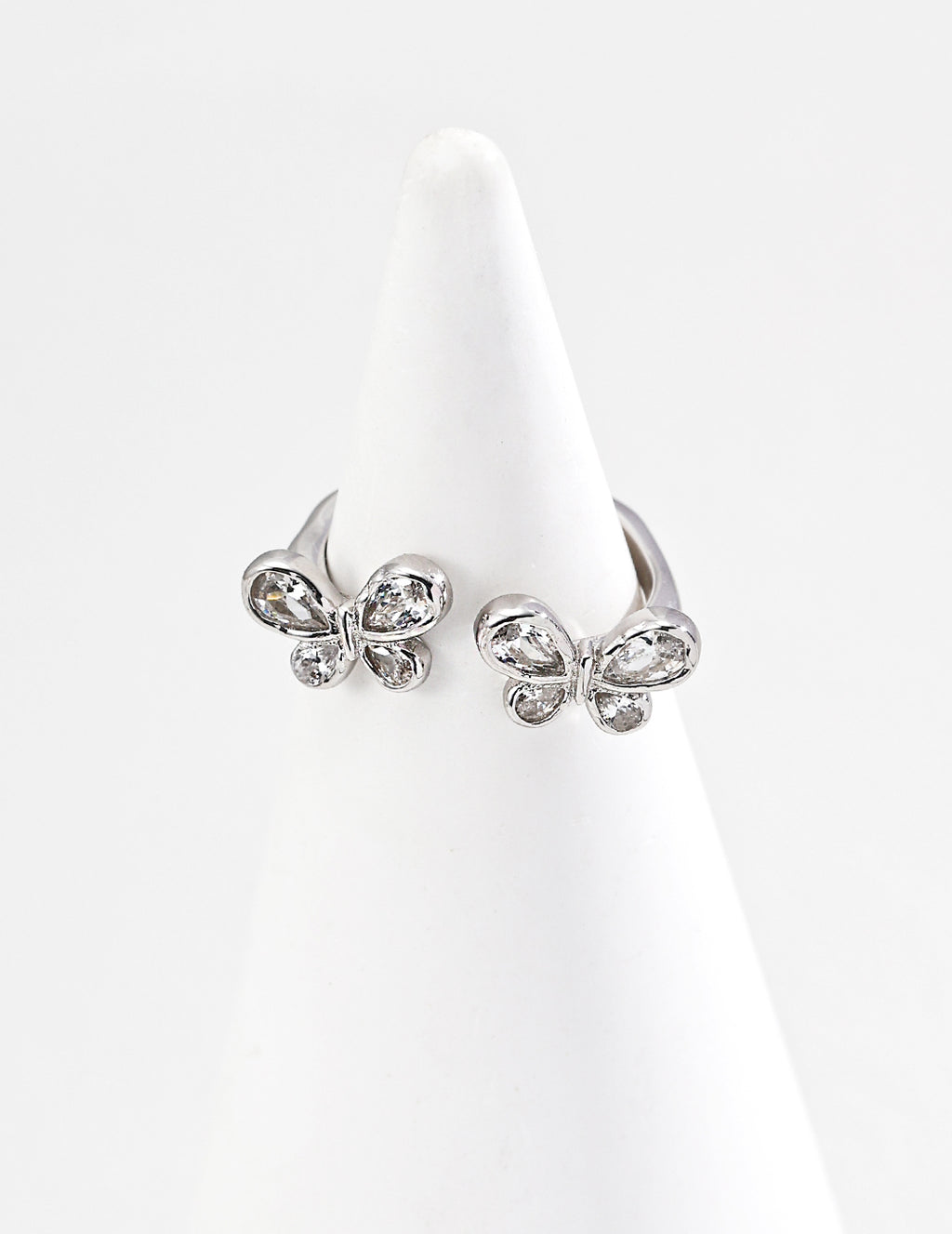 Butterfly Flower Ring — Sterling Silver, 18K Gold Vermeil, cubic zirconia | SENLORE