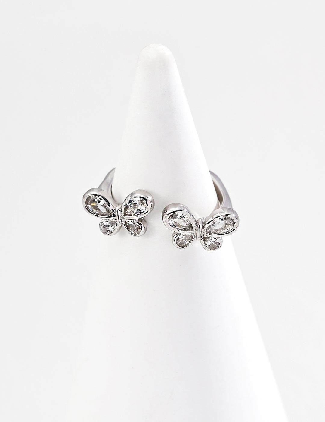 Butterfly Flower Ring — Sterling Silver, 18K Gold Vermeil, cubic zirconia | SENLORE