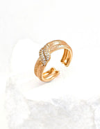 Vintage Frosted Zircon Ring — Sterling Silver, 18K Gold Vermeil | SENLORE