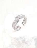 Vintage Frosted Zircon Ring — Sterling Silver, 18K Gold Vermeil | SENLORE
