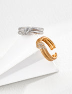 Vintage Frosted Zircon Ring — Sterling Silver, 18K Gold Vermeil | SENLORE
