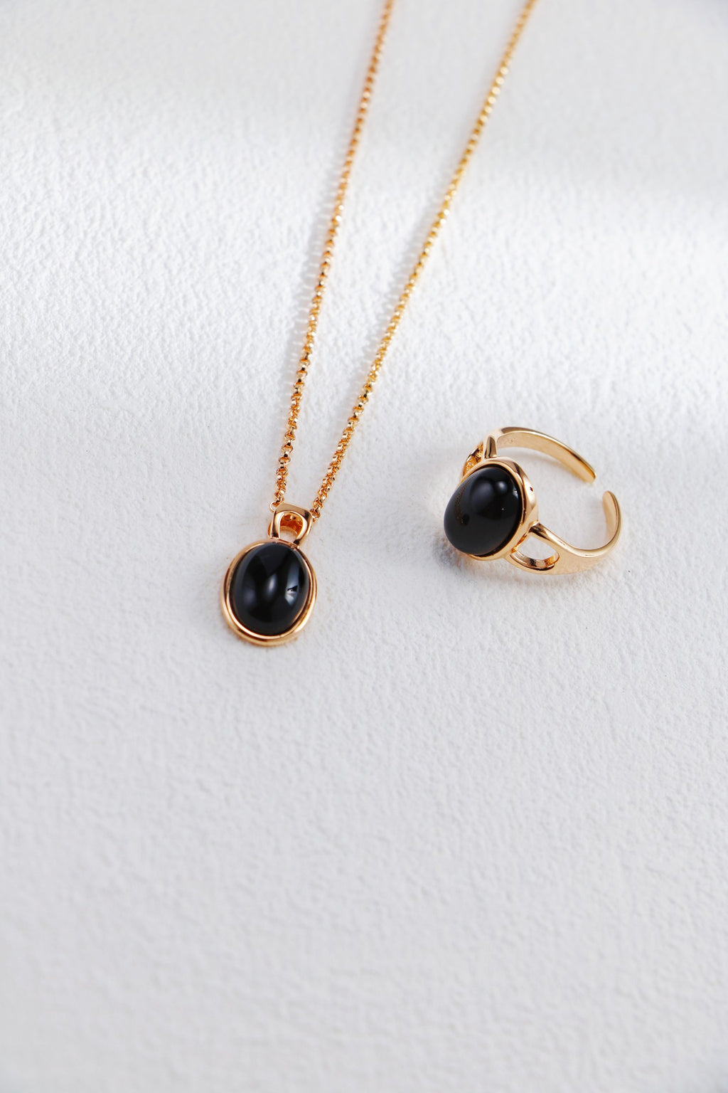 Black Agate Ring — Black Agate & 18K Gold Vermeil | SENLORE