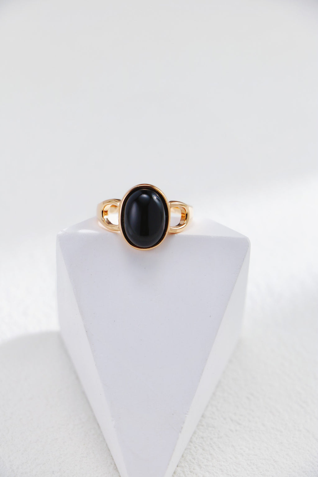 Black Agate Ring — Black Agate & 18K Gold Vermeil | SENLORE