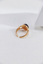 Black Agate Ring — Black Agate & 18K Gold Vermeil | SENLORE