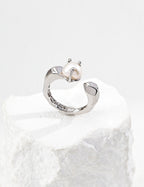 Rock Face Pearl Ring — Sterling Silver, 18K Gold Vermeil, natural freshwater pearl | SENLORE