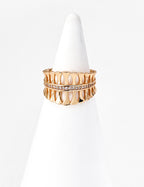 Palm Leaf Zircon Ring — Sterling Silver, 18K Gold Vermeil, cubic zirconia | SENLORE