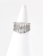 Palm Leaf Zircon Ring — Sterling Silver, 18K Gold Vermeil, cubic zirconia | SENLORE