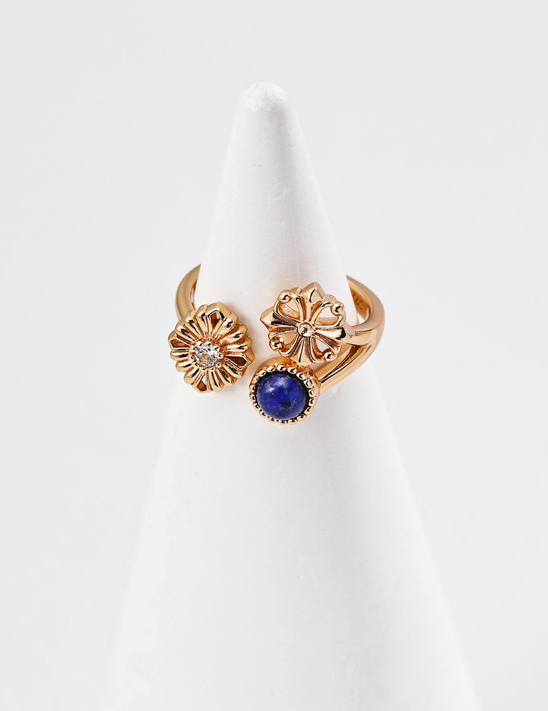 Lapis Floral Ring — 18K Gold Vermeil, lapis lazuli | SENLORE