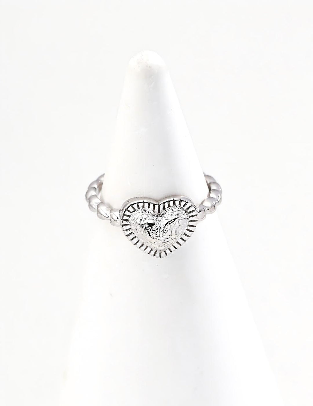 Heart Stone Texture Ring — Sterling Silver, 18K Gold Vermeil | SENLORE