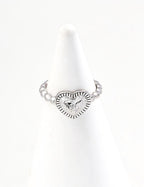 Heart Stone Texture Ring — Sterling Silver, 18K Gold Vermeil | SENLORE