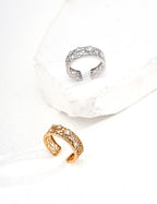 Woven Zircon Ring — Sterling Silver, 18K Gold Vermeil, cubic zirconia | SENLORE