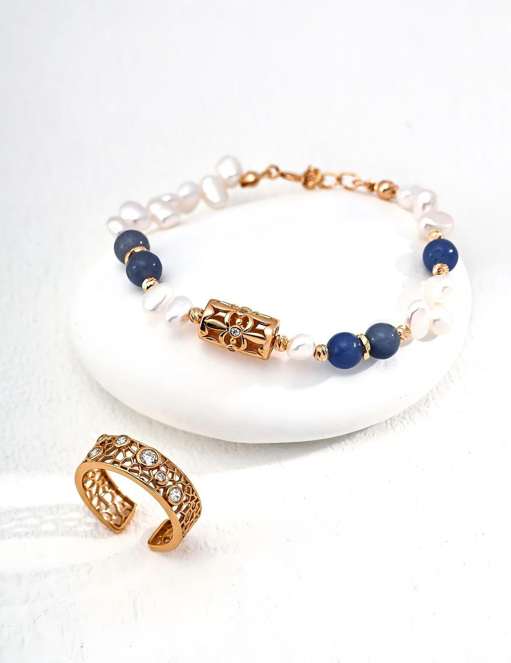 Woven Zircon Ring — Sterling Silver, 18K Gold Vermeil, cubic zirconia | SENLORE
