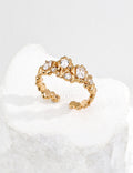 Lava Fluid Zircon Ring — Sterling Silver, 18K Gold Vermeil, cubic zirconia | SENLORE
