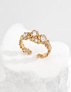 Lava Fluid Zircon Ring — Sterling Silver, 18K Gold Vermeil, cubic zirconia | SENLORE