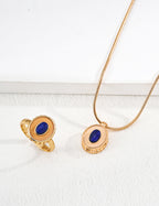 Minimal Raw Gemstone Ring — 18K Gold Vermeil, lapis lazuli, turquoise, red agate | SENLORE