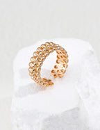 SENLORE Minimalist Sterling Silver Ring – Side View
