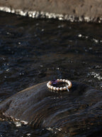 Freeform Amethyst Pearl Bracelet — freshwater pearl, freeform amethyst nuggets, sterlin... | PuraPerla