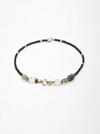 SENLORE Minimalist Black Crystal Necklace – Lifestyle Shot