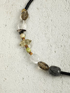SENLORE Minimalist Black Crystal Necklace – Lifestyle Shot