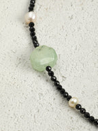 SENLORE Tourmaline Crystal Pearl Necklace – Front View