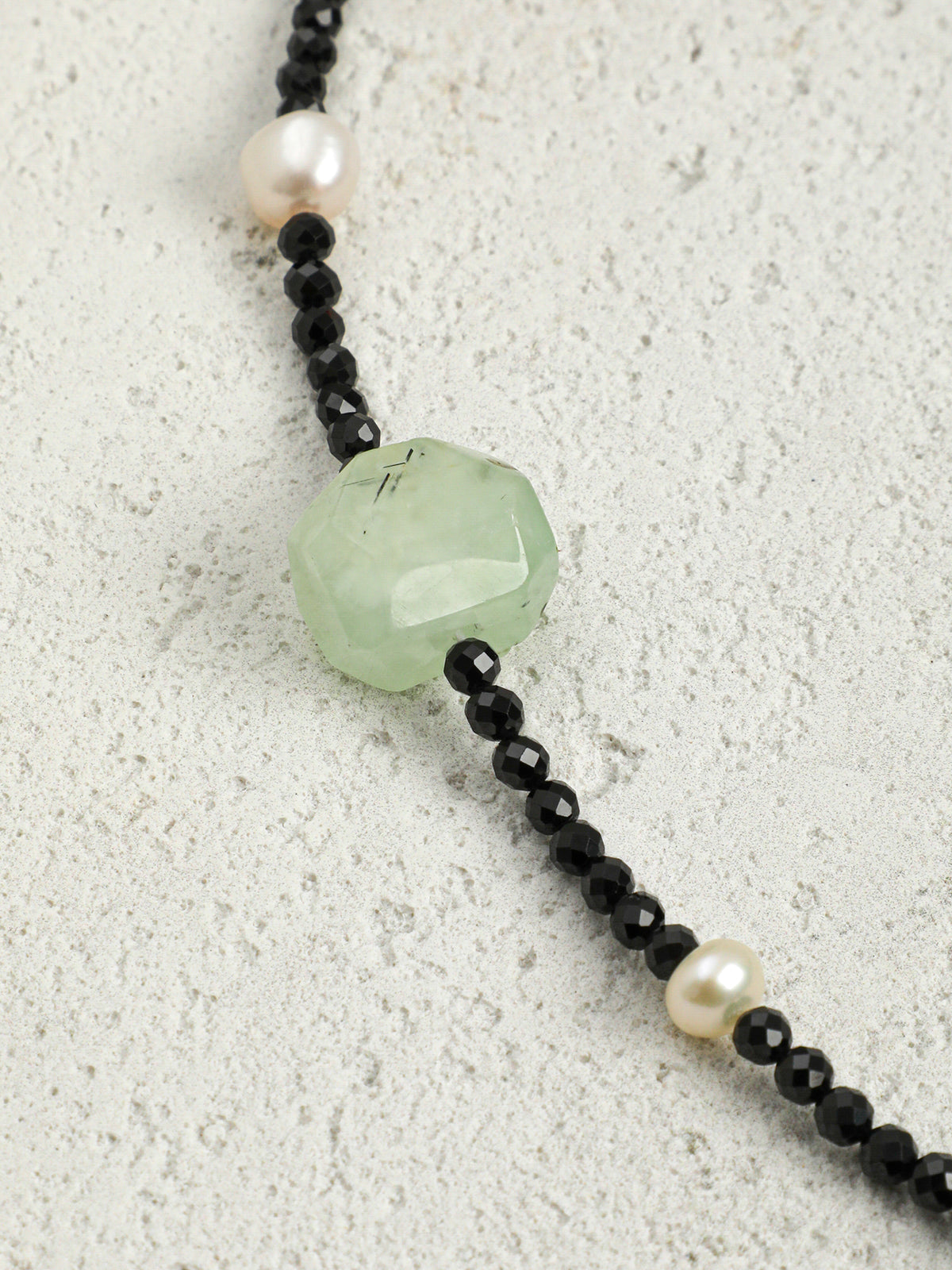 SENLORE Tourmaline Crystal Pearl Necklace – Front View
