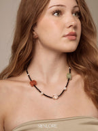 SENLORE Tourmaline Crystal Pearl Necklace – Lifestyle Shot